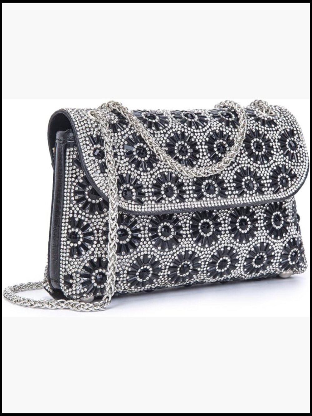 Rhinestone Clutch Purse Embellished Evening Bag with Chain for Women